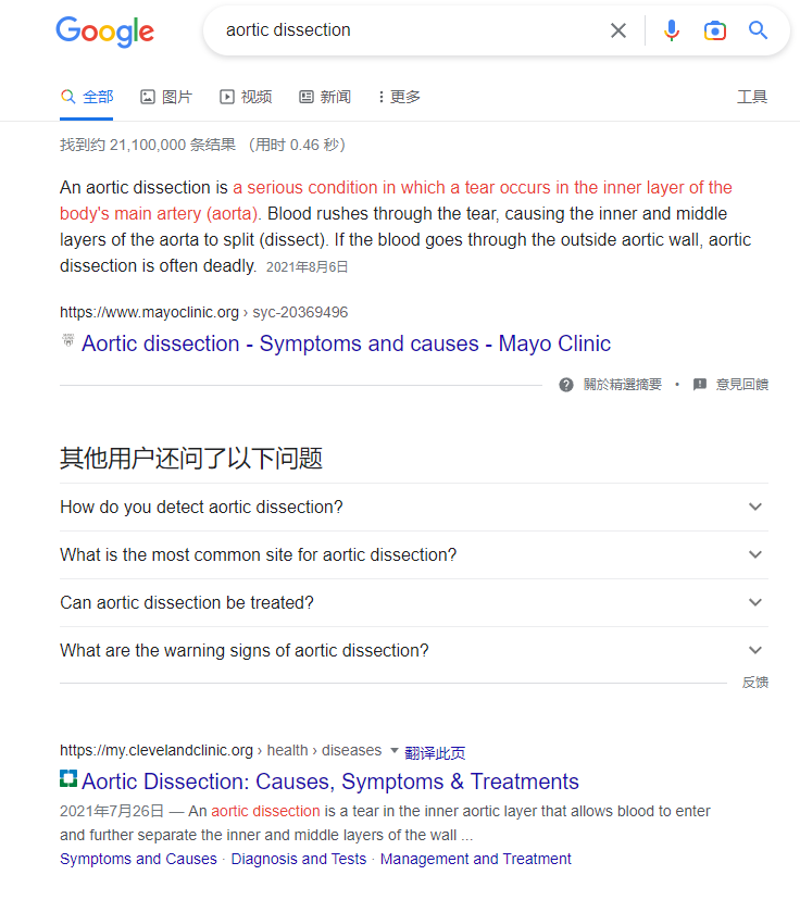 高血压群体应注意主动脉夹层,以及医学方面网络上信源质量的比较